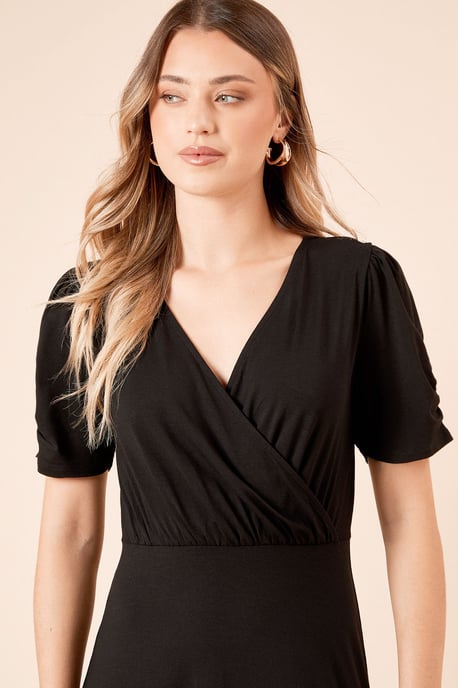 Wrap Front Midi Dress - Image 3