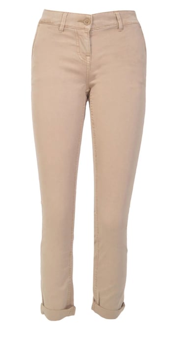 Beige Cropped Chinos - Image 2