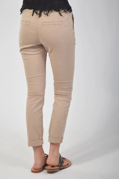 Beige Cropped Chinos - Image 5