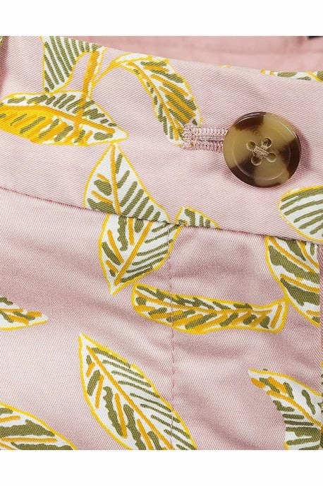 Pink Tropical Print Bermuda Shorts - Image 5