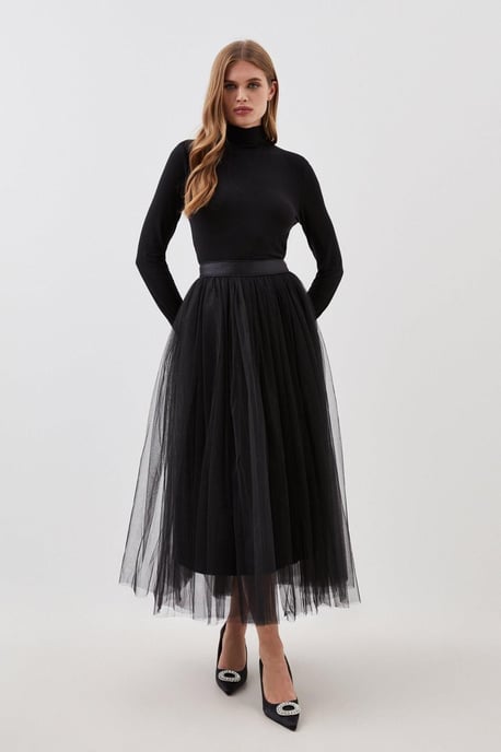 Lydia Millen Tulle Woven Maxi Skirt - Image 3