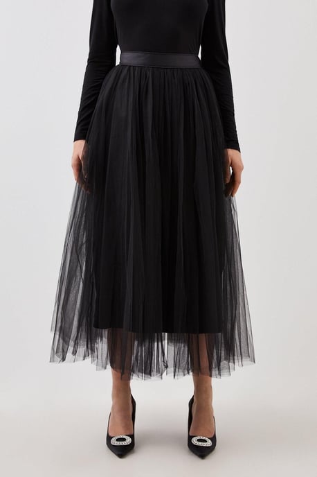 Lydia Millen Tulle Woven Maxi Skirt - Image 5