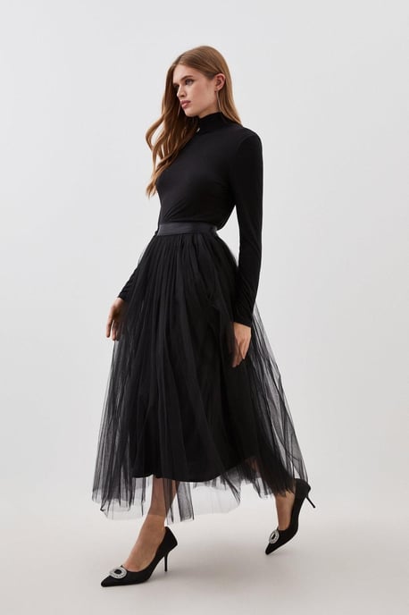 Lydia Millen Tulle Woven Maxi Skirt - Image 6