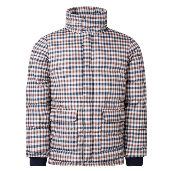 Aquascutum Active Puffer Beige Geruite Jas - Image 1