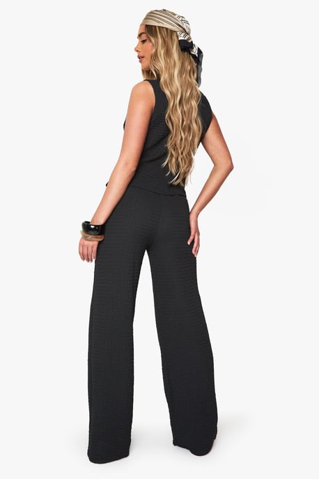 Textured Wide Leg Trouser - Image 2