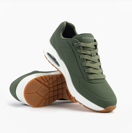 Skechers Uno - Stand On Air Mens Trainers Olive - Image 2