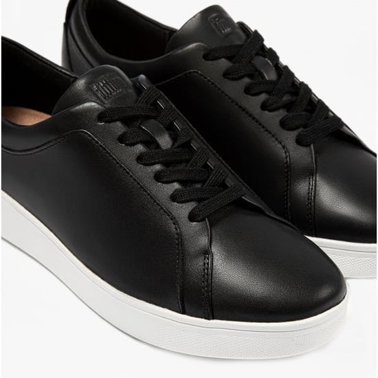 Fitflop Rally Womens Leather Trainers Black/white - Image 5