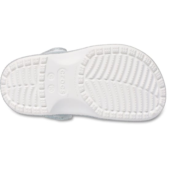 Crocs Classic Glitter Clog Thermoplastic White Loafers - Image 4