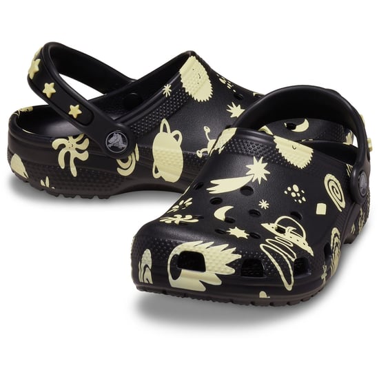 Crocs Classic Graphic Thermoplastic Black Loafers - Image 3