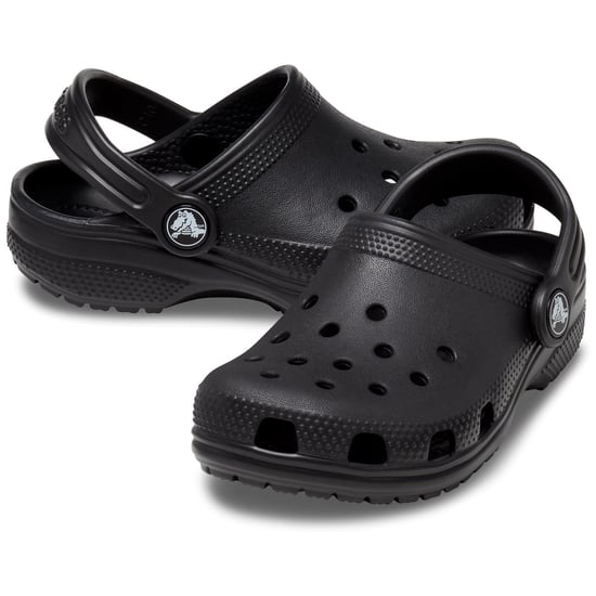 Crocs Toddler Classic Croslite Rubber Black Loafers - Image 3