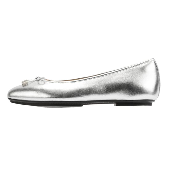 FitFlop Delicato Leren Dames Zilveren Platte Schoenen - Image 6