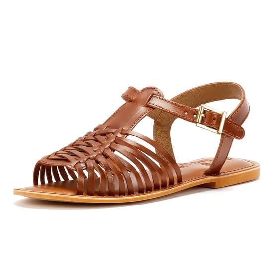 Tower Footwear Hurache Leren Dames Bruine Sandalen - Image 3