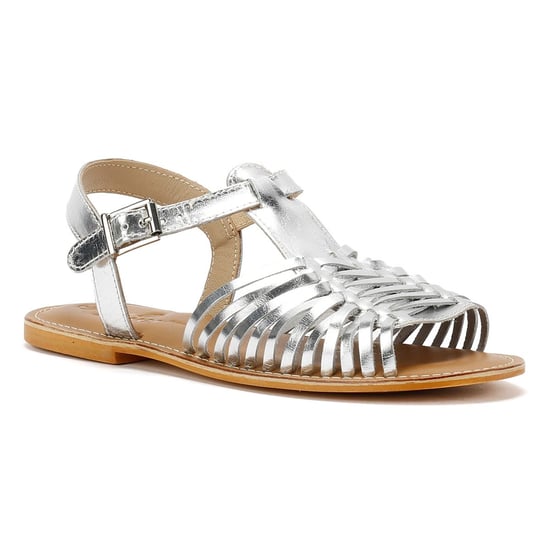 Tower Footwear Hurache Leren Dameszilveren Sandalen - Image 2