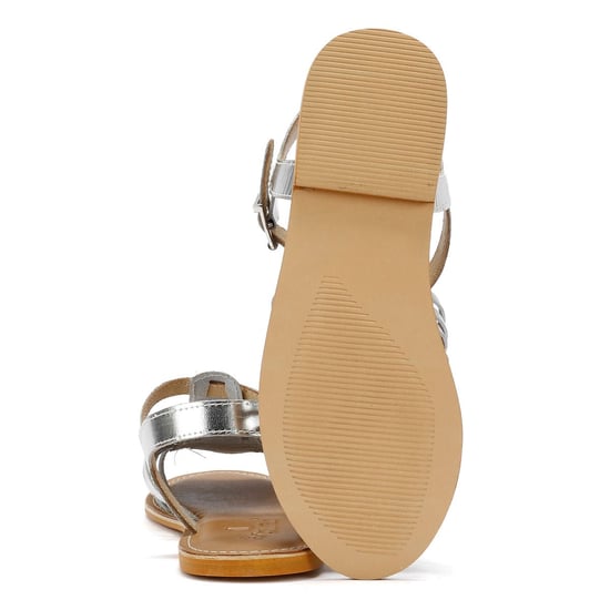Tower Footwear Hurache Leren Dameszilveren Sandalen - Image 4