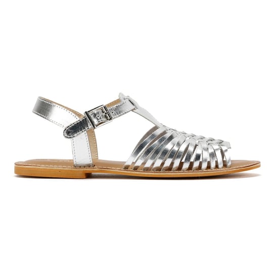 Tower Footwear Hurache Leren Dameszilveren Sandalen - Image 5