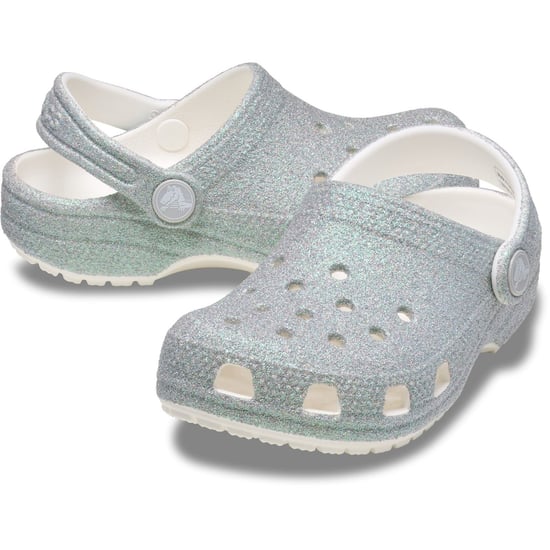 Crocs Classic Glitter Clog Thermoplastische Witte Loafers - Image 3