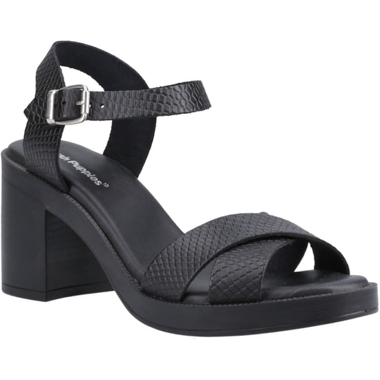 Hush Puppies Georgia Leather Women's Black/Snake Sandals - Image 1