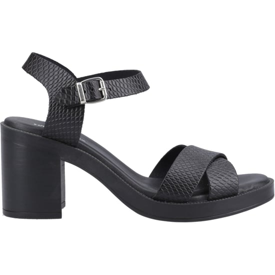 Hush Puppies Georgia Leather Women's Black/Snake Sandals - Image 5