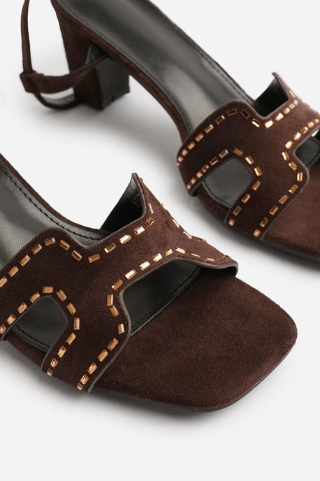Wheres That From Womens 'Ivy' Low Block Heel With Cut Out Detailing And Diamantes - Image 3