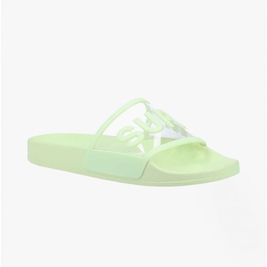 Superga 1908 Clear Identity Womens Slides Green Primrose - Image 2