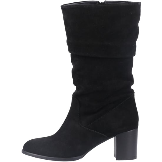 Hush Puppies Cosima Suède Dames Zwarte Suède Kniehoge Laarzen Met Hak - Image 5