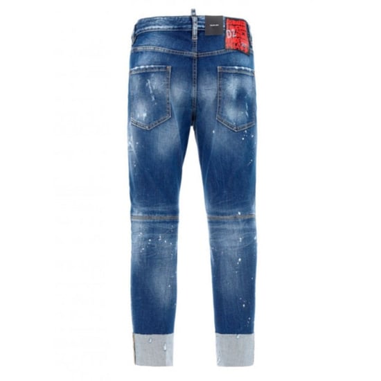 Dsquared2 Sailor Jean Paint Splatter Donkerblauwe Denim Broek - Image 2