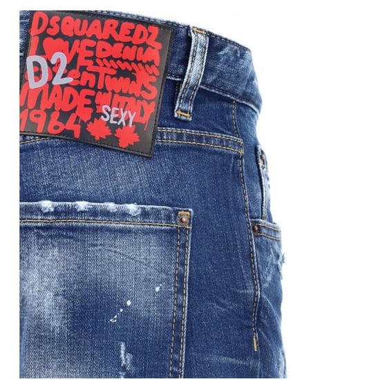 Dsquared2 Sailor Jean Paint Splatter Donkerblauwe Denim Broek - Image 3