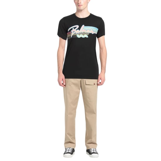 Balmain Paris Retro Logo Black T-shirt - Image 2