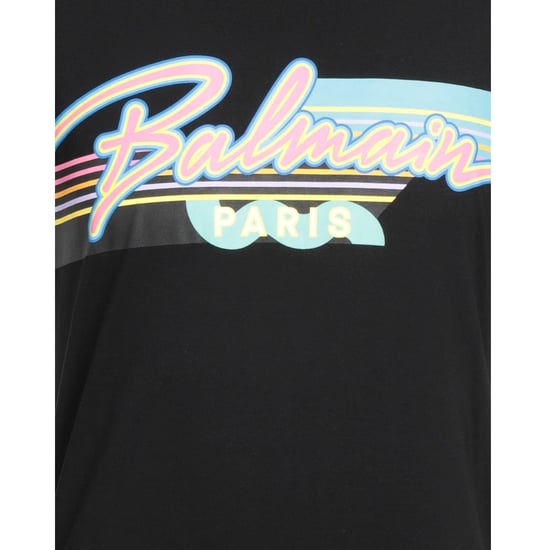 Balmain Paris Retro Logo Black T-shirt - Image 4