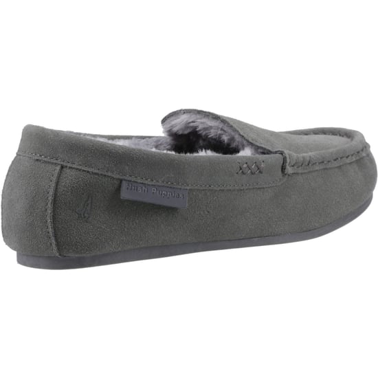 Hush Puppies Annie Mocassin Suede Women's Grey Slippers - Image 2