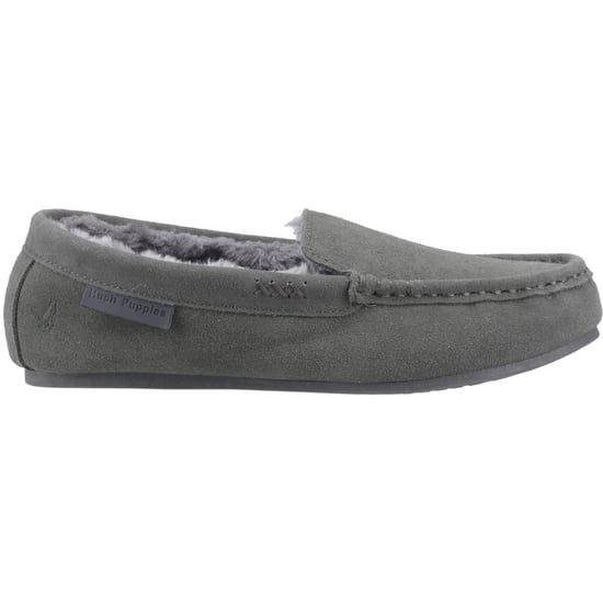 Hush Puppies Annie Mocassin Suede Women's Grey Slippers - Image 5
