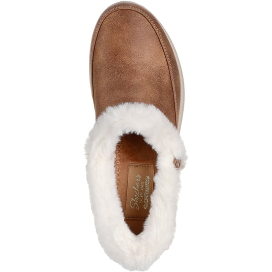 Skechers Cozy Escape Textil Dam Tofflor i Kastanj - Image 3