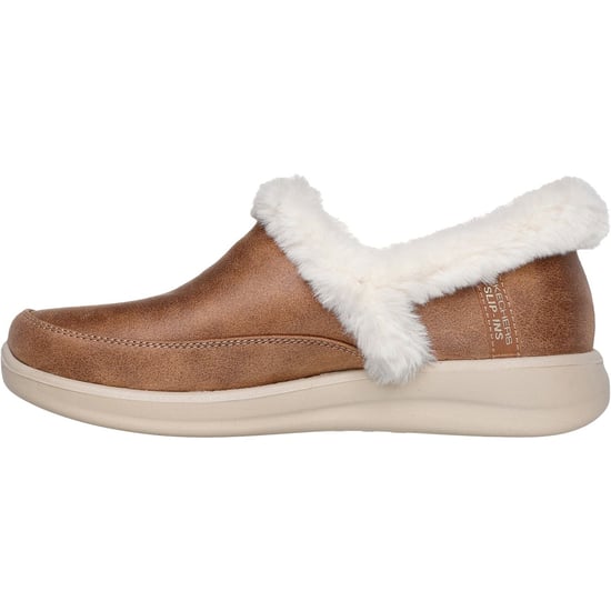 Skechers Cozy Escape Textil Dam Tofflor i Kastanj - Image 4