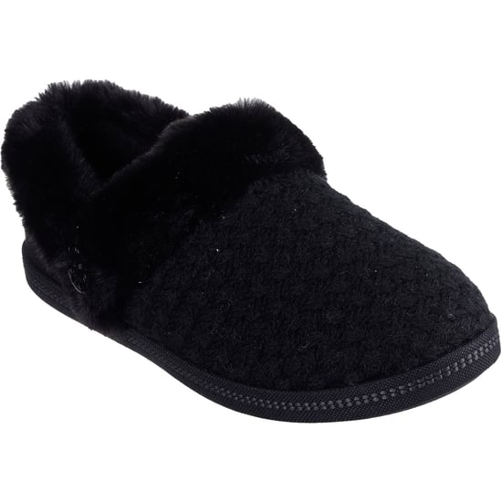 Skechers Cozy Campfire Frosty Promise Damernas Svarta Tofflor I Polyester - Image 1