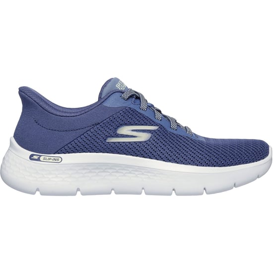 Skechers Go Walk Flex Textiel Dames Blauw/groene Sneakers - Image 2