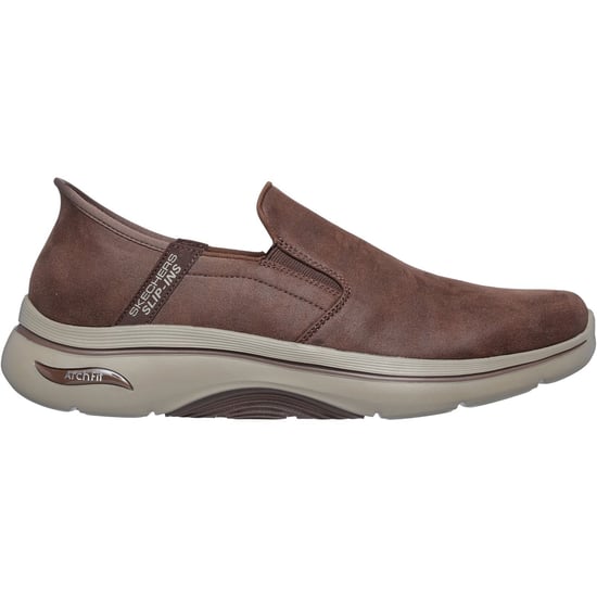 Skechers Go Walk Arch Fit 2.0 Quest Textiel Heren Bruine Sneakers - Image 2