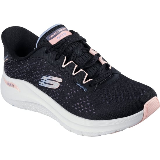 Skechers Arch Fit 2.0 Fresh Pace Textiel Dames Zwarte/multi Sneakers - Image 1