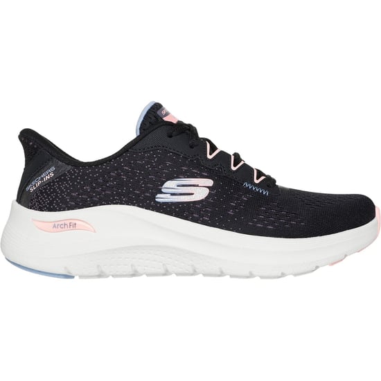 Skechers Arch Fit 2.0 Fresh Pace Textiel Dames Zwarte/multi Sneakers - Image 5