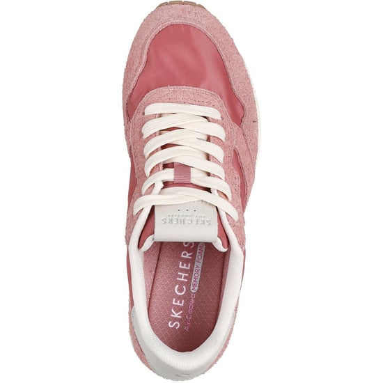 Skechers Uno Vintage Dayz Damskor I Läder Med Rosamönster - Image 3