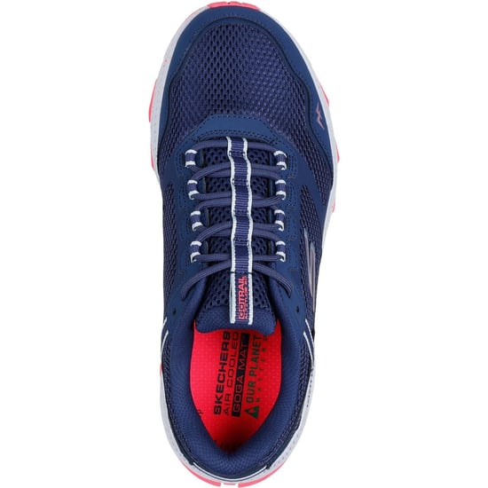 Skechers Performance GO RUN Trail Altitude 2.0 Ravine Dames Sneakers Van Leer In Marineblauw/Oranje - Image 3