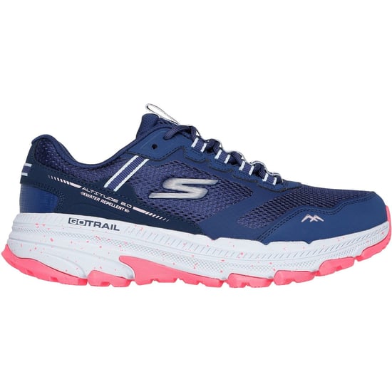 Skechers Performance GO RUN Trail Altitude 2.0 Ravine Dames Sneakers Van Leer In Marineblauw/Oranje - Image 5