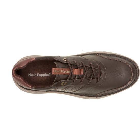 Hush Puppies Baylor Leather Men's Brown Trainers - Image 4