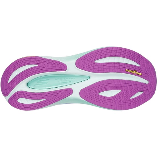Skechers Performance Max Cushioning Propulsion Textiel Dames Zwarte/Paarse Sneakers - Image 2