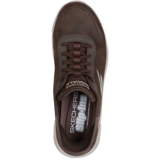 Skechers GO WALK Flex Smooth Motion Textil Herrbruna Sneakers - Image 3