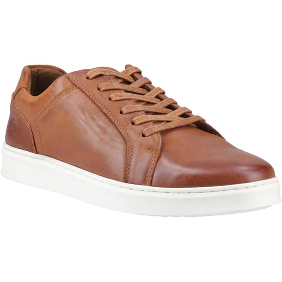 Hush Puppies Madden Leather Men's Tan Trainers - Image 1