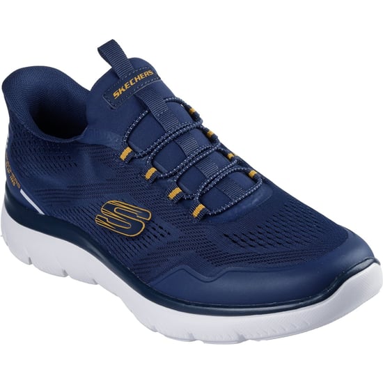 Skechers Summits Top Rate Textiel Heren Marineblauw/gele Sneakers - Image 1
