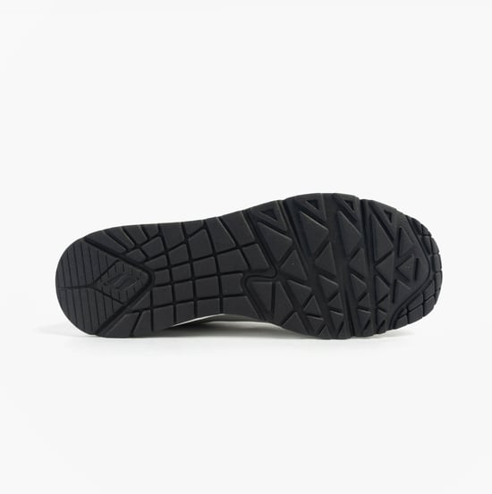 Skechers Uno - Stand On Air Mens Trainers Light Grey/black - Image 3