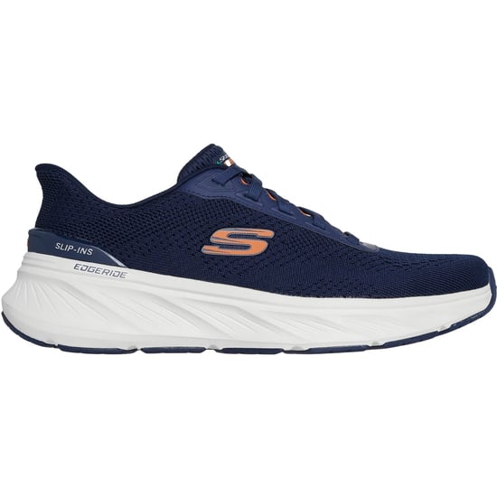 Skechers Edgeride Textiel Heren Navy/Oranje Sneakers - Image 5
