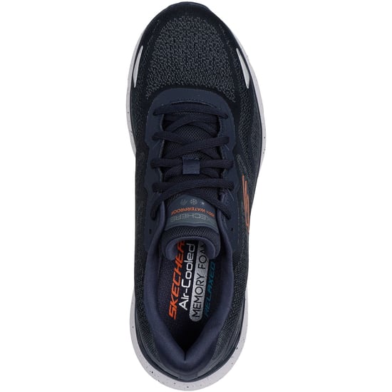 Skechers Edgeride Konzo Textiel Heren Navy/oranje Sneakers - Image 3