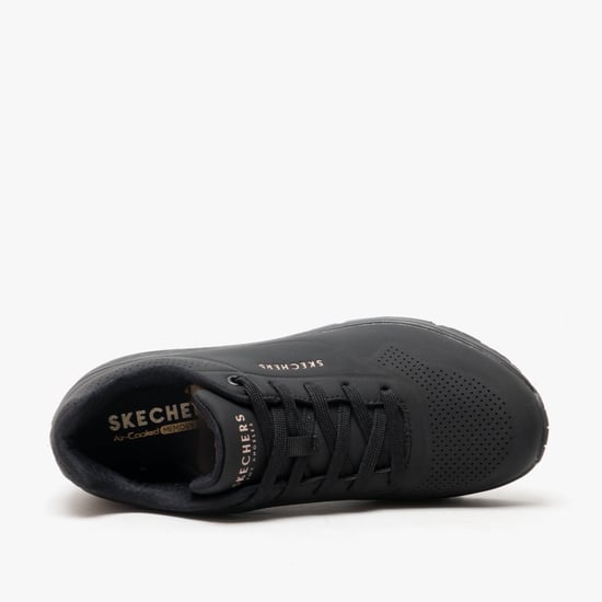 Skechers 73690/bbk Uno Stand On Air Womens Trainers Black - Image 4